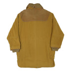 Womens Yellow Wool Blend Button Jacket L Classic Plain Warm Casual Outerwear