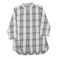 CARHARTT Womens Grey & White Check Shirt 3/4 Sleeve Button Neck M Casual