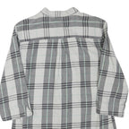 CARHARTT Womens Grey & White Check Shirt 3/4 Sleeve Button Neck M Casual
