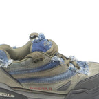 BIGSTAR Mens Distressed Low Top Trainers Beige & Blue Synthetic UK 9.5 Casual