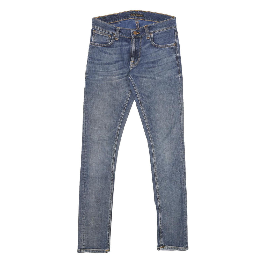 Womens Blue Regular Fit Skinny Denim Medium Wash Jeans W29 L31 Classic Cotton