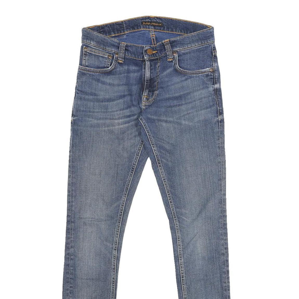 Womens Blue Regular Fit Skinny Denim Medium Wash Jeans W29 L31 Classic Cotton