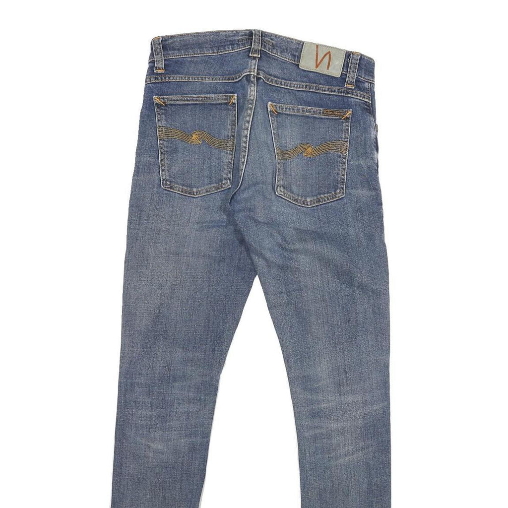 Womens Blue Regular Fit Skinny Denim Medium Wash Jeans W29 L31 Classic Cotton