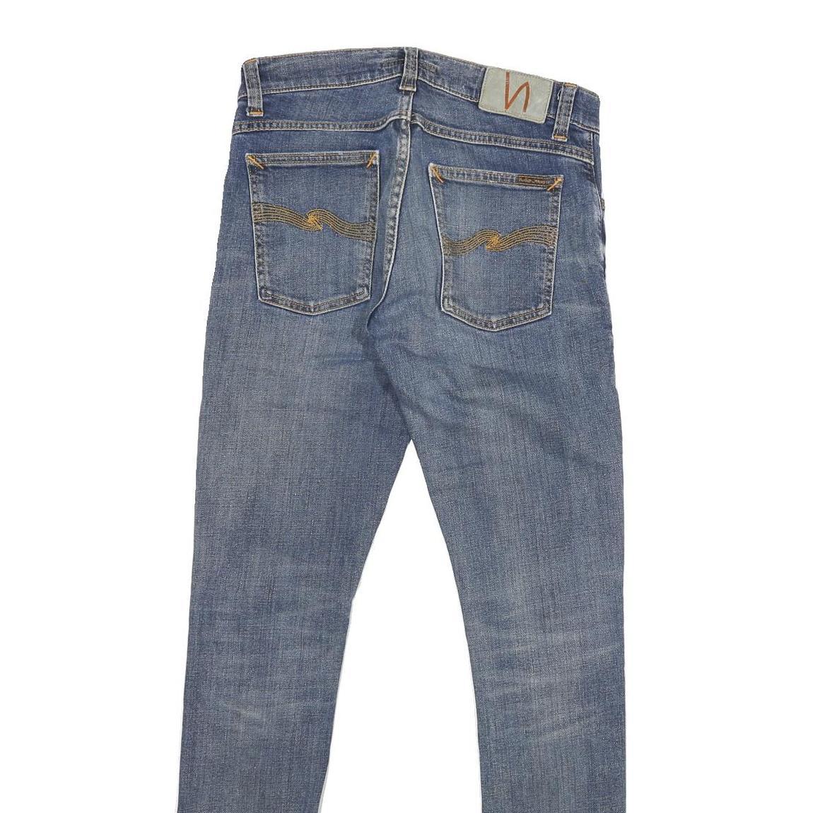 Womens Blue Regular Fit Skinny Denim Medium Wash Jeans W29 L31 Classic Cotton