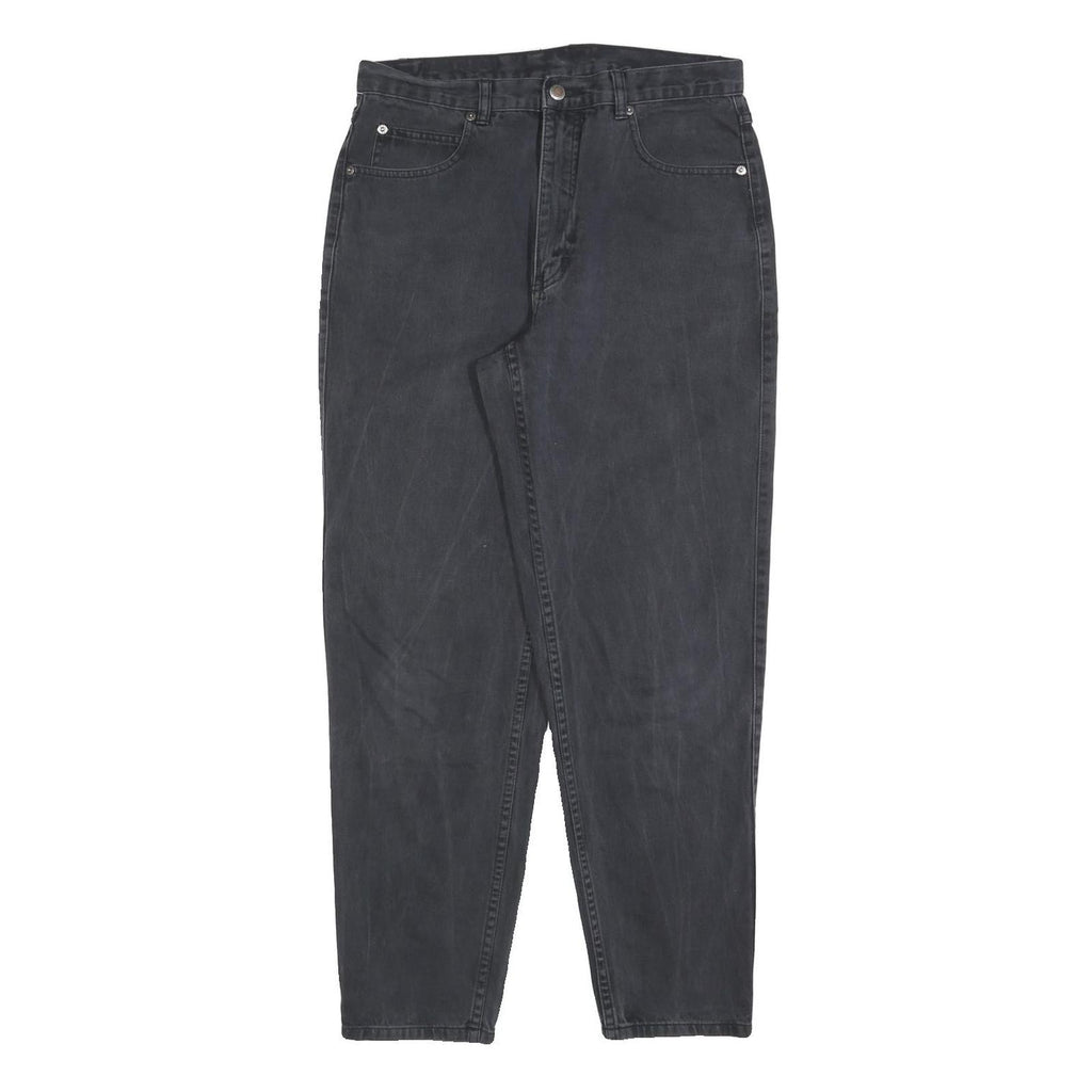 TEDDYS Womens Regular Fit Black Denim Jeans W30 L30 Classic Cotton Blend Zip