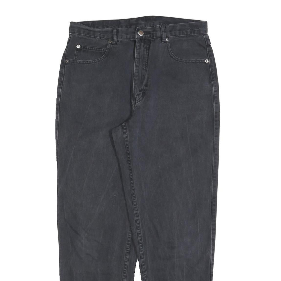 TEDDYS Womens Regular Fit Black Denim Jeans W30 L30 Classic Cotton Blend Zip