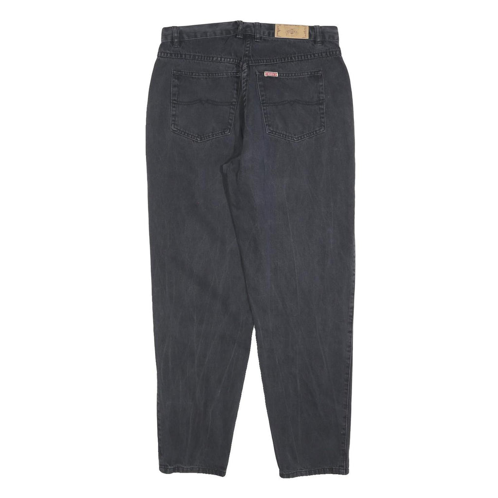 TEDDYS Womens Regular Fit Black Denim Jeans W30 L30 Classic Cotton Blend Zip