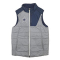 NFL Womens Blue & Grey Quilted Sleeveless Jacket S Polyester Zip Sporty