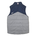 NFL Womens Blue & Grey Quilted Sleeveless Jacket S Polyester Zip Sporty