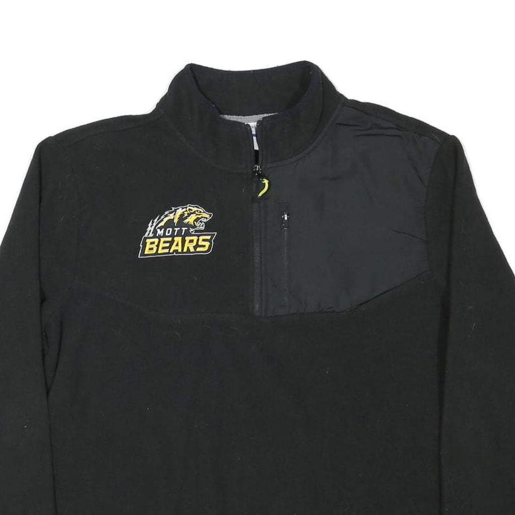 STARTER Mens Black Mott Bears Patterned Pullover Crew Neck Knit Size L Polyester