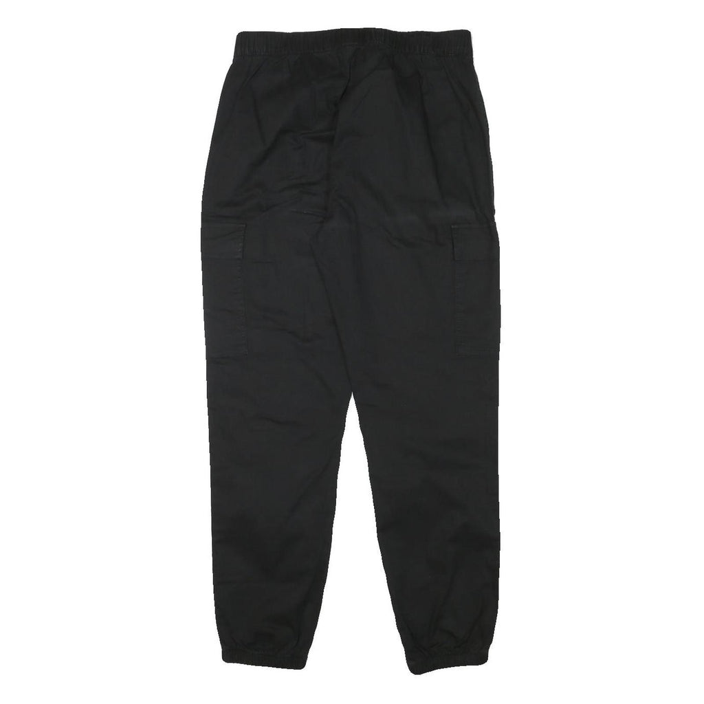 TALLY WEIJL Mens Relaxed Black Cargo Trousers W28 L28 Cotton Blend Casual Design
