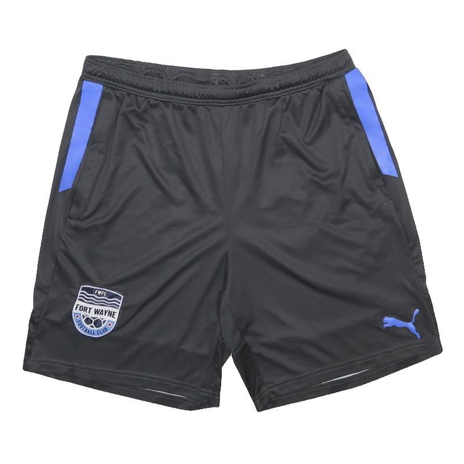 PUMA Mens Black & Blue Fort Wayne Football Club Sports Casual Shorts L W30
