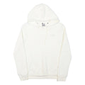 PUMA Womens White Hoodie S Cotton Blend Pullover Drawstring Pocket