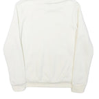 PUMA Womens White Hoodie S Cotton Blend Pullover Drawstring Pocket