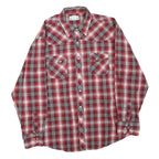 WRANGLER Mens Red & White Check Shirt 2XL Cotton Blend Long Sleeve Casual