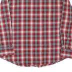 WRANGLER Mens Red & White Check Shirt 2XL Cotton Blend Long Sleeve Casual