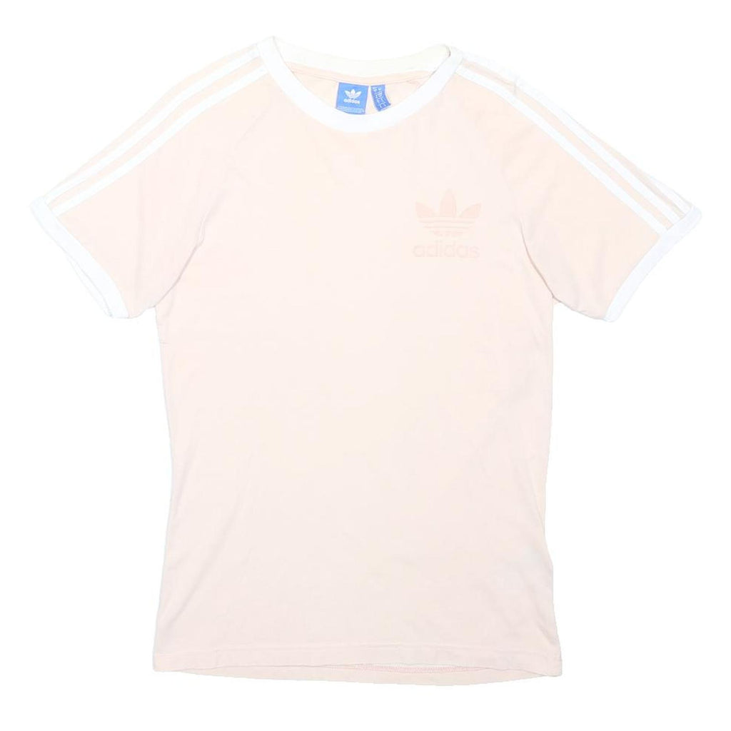 ADIDAS ORIGINALS Mens Cream & White Modern T-Shirt S Short Sleeve Crew Neck