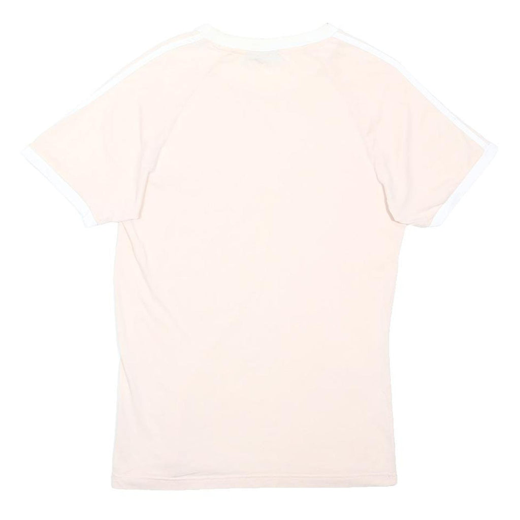 ADIDAS ORIGINALS Mens Cream & White Modern T-Shirt S Short Sleeve Crew Neck