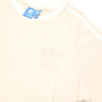 ADIDAS ORIGINALS Mens Cream & White Modern T-Shirt S Short Sleeve Crew Neck