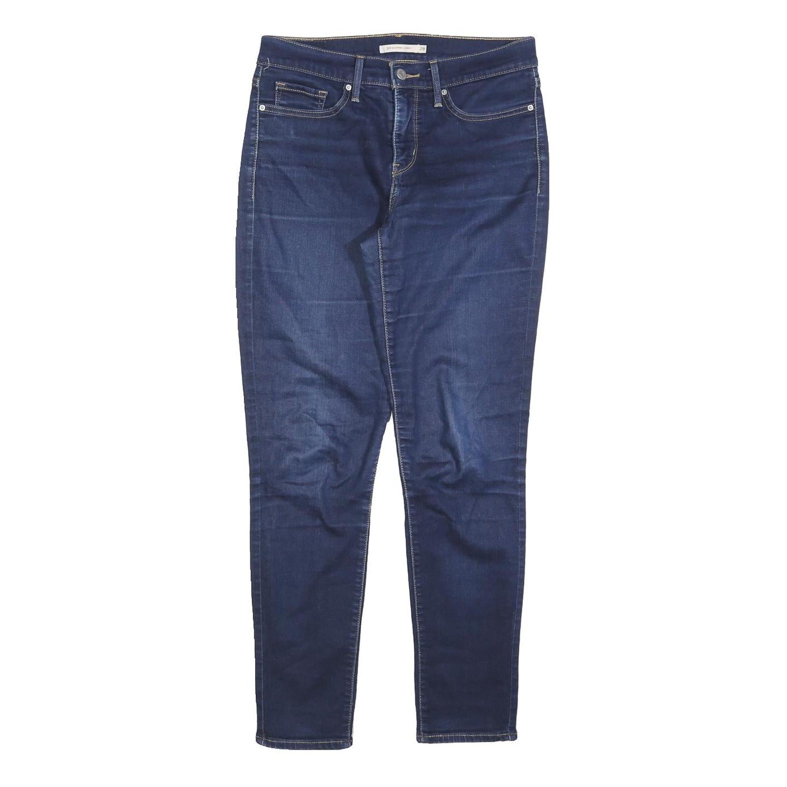 LEVI'S 311 Womens Slim Skinny Denim Medium Blue W28 L30 Stretch Cotton Blend Zip