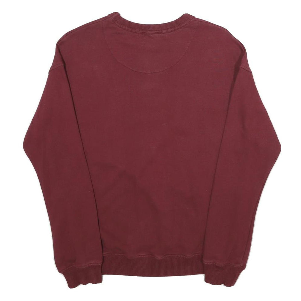 AMERICA TODAY Mens Maroon USA Crew Neck S Cotton Sweatshirt Pullover Casual