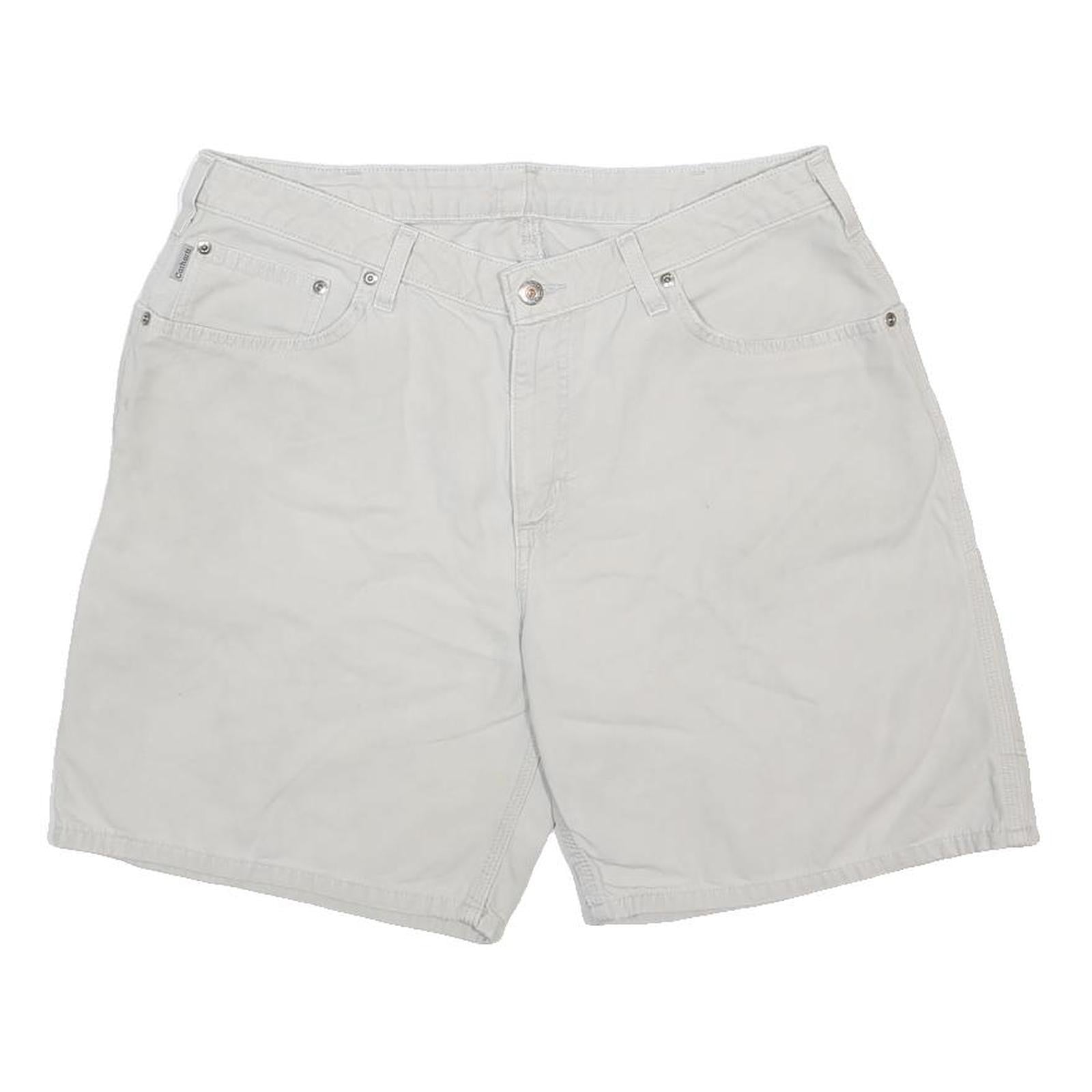 CARHARTT Womens Cotton Beige Casual Shorts L W34 Workwear Pockets