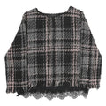 ZARA Mens Black & Pink Patterned Cotton Jumper Crew Neck Basic Knit L Stylish