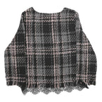 ZARA Mens Black & Pink Patterned Cotton Jumper Crew Neck Basic Knit L Stylish