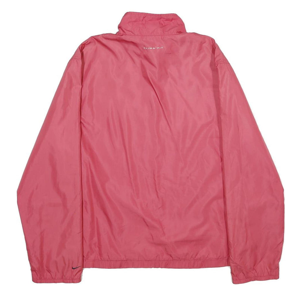 NIKE Womens Pink Lightweight Zip Jacket L Polyester Clima-Fit Sportswear