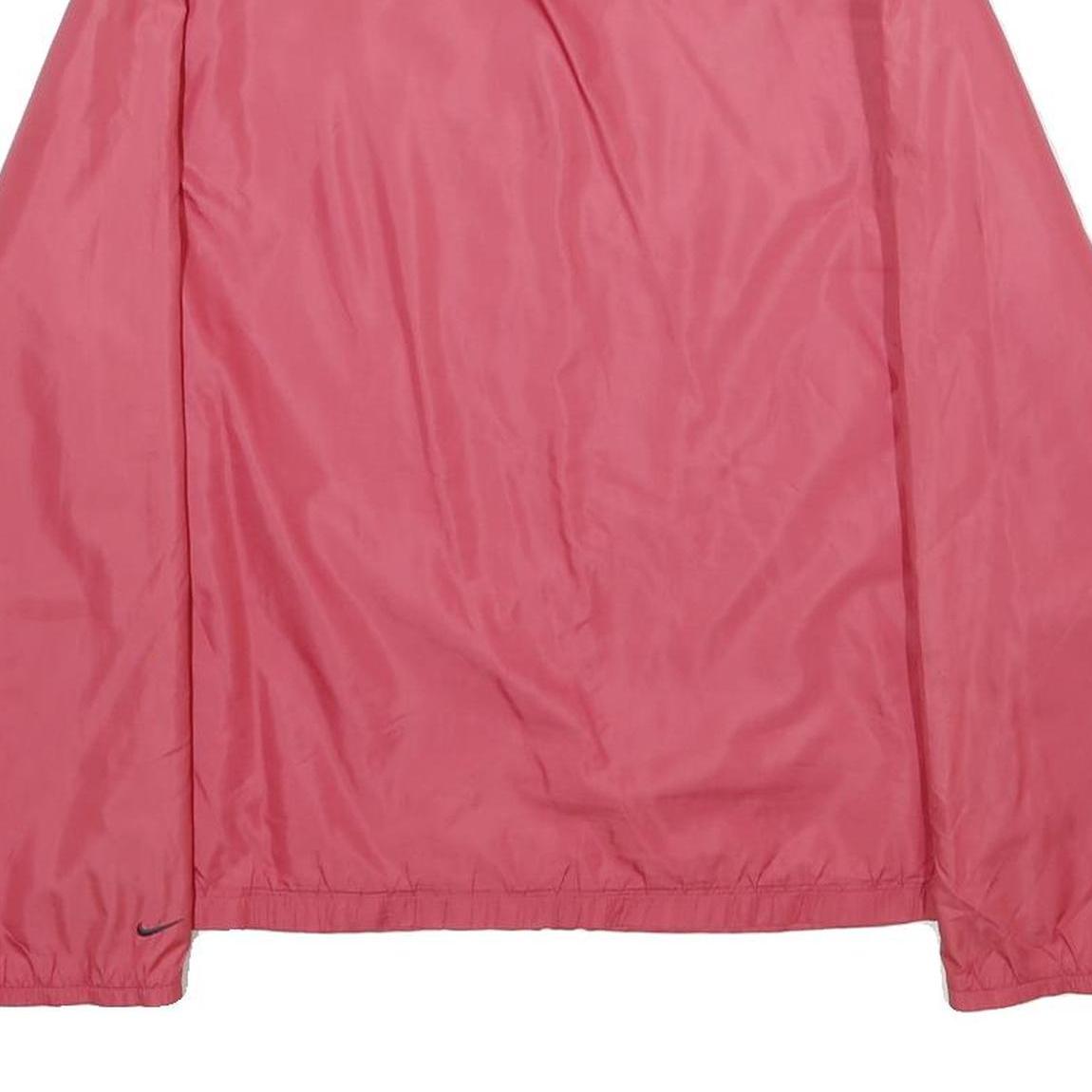 NIKE Womens Pink Lightweight Zip Jacket L Polyester Clima-Fit Sportswear