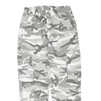 Grey White Mens Cotton Blend Regular Cargo Trousers W30 L28 Zip Casual Workwear