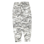 Grey White Mens Cotton Blend Regular Cargo Trousers W30 L28 Zip Casual Workwear