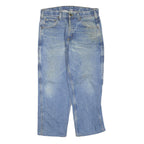 CARHARTT Mens Regular Fit Blue Denim Straight Jeans W34 L25 Workwear Zip