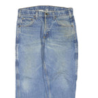 CARHARTT Mens Regular Fit Blue Denim Straight Jeans W34 L25 Workwear Zip