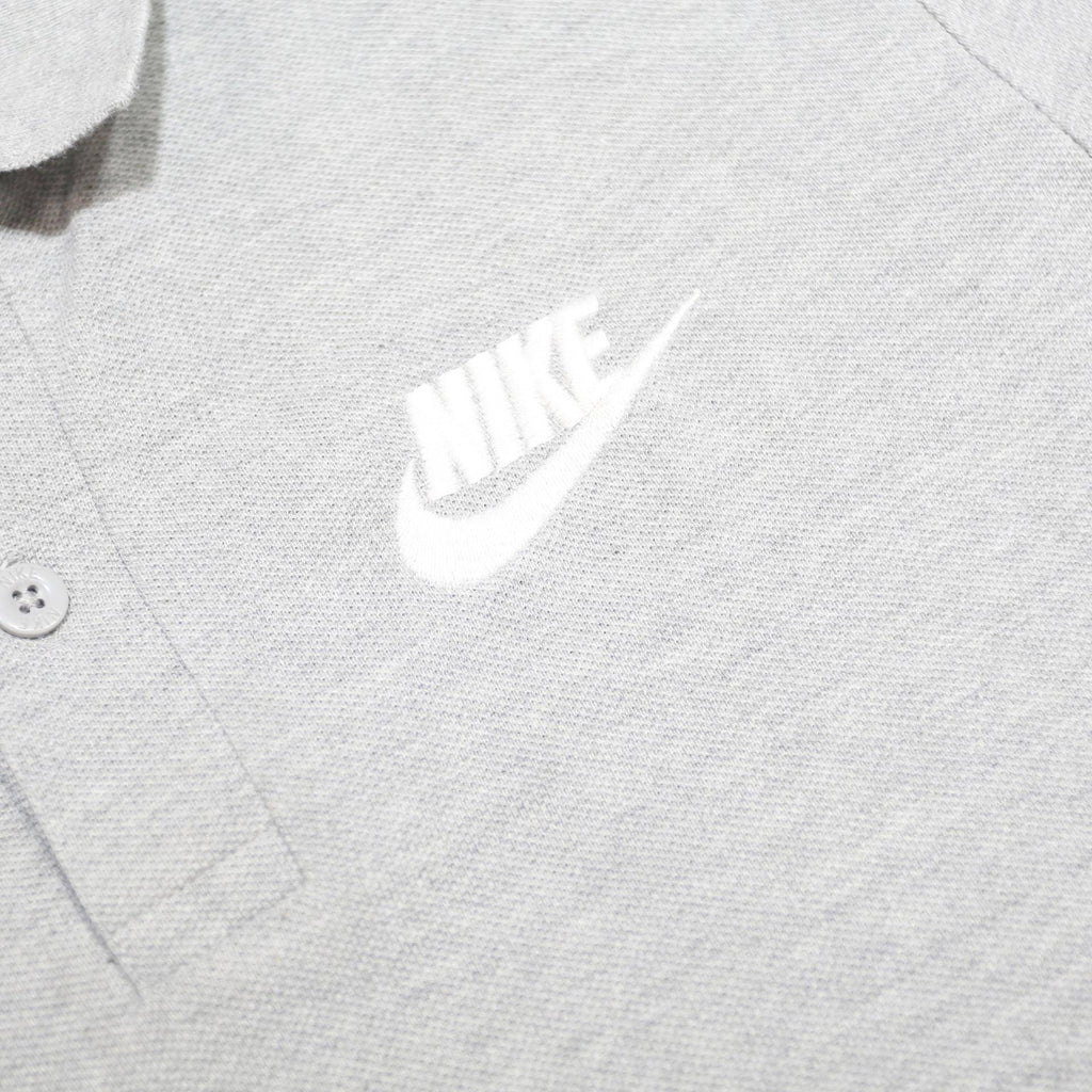 NIKE Mens Grey Short Sleeve Plain S Cotton Polo Shirt Logo Casual Sports