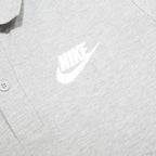 NIKE Mens Grey Short Sleeve Plain S Cotton Polo Shirt Logo Casual Sports