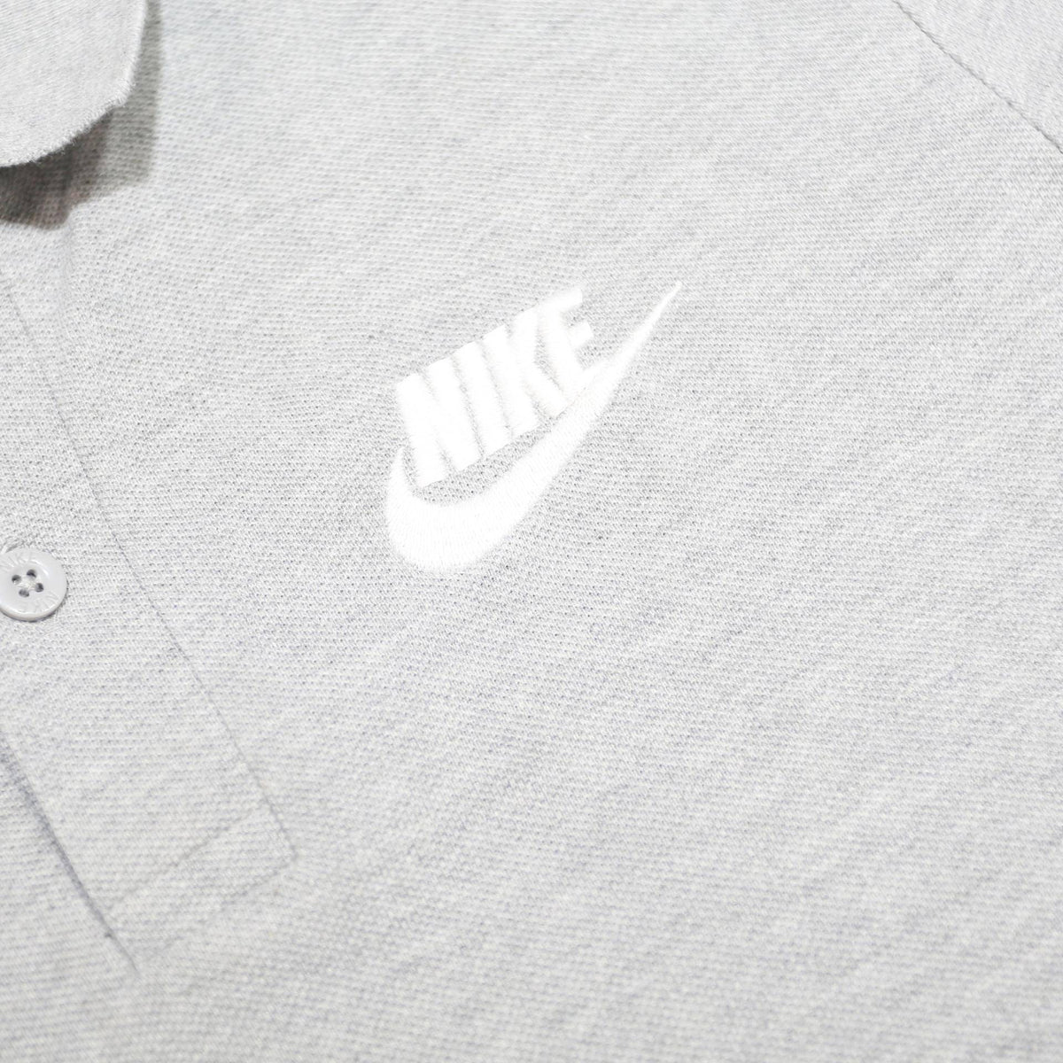NIKE Mens Grey Short Sleeve Plain S Cotton Polo Shirt Logo Casual Sports
