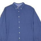 TOMMY HILFIGER Mens Blue Cotton Blend Shirt 2XL Button Down Casual