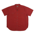 CE SCHMIDT Mens Red Cotton Shirt XL Button Short Sleeve Casual Workwear
