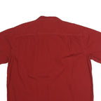 CE SCHMIDT Mens Red Cotton Shirt XL Button Short Sleeve Casual Workwear