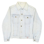 GEORGES MARCIANO Mens Blue Denim Jacket L Cotton Blend Button Closure Classic