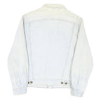 GEORGES MARCIANO Mens Blue Denim Jacket L Cotton Blend Button Closure Classic