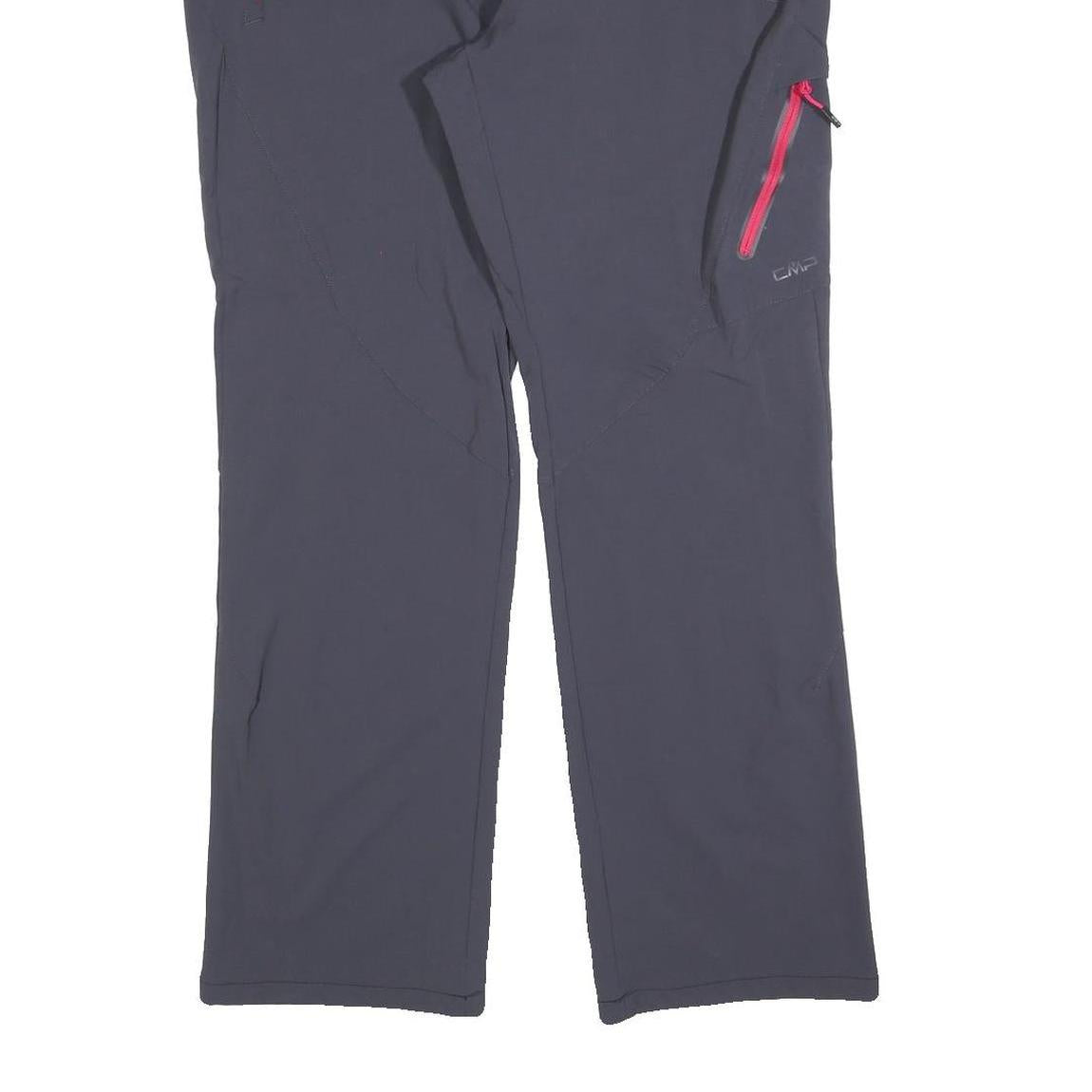 CMP Womens Polyester Blend Grey Zip Regular Fit Straight Trousers W36 L30