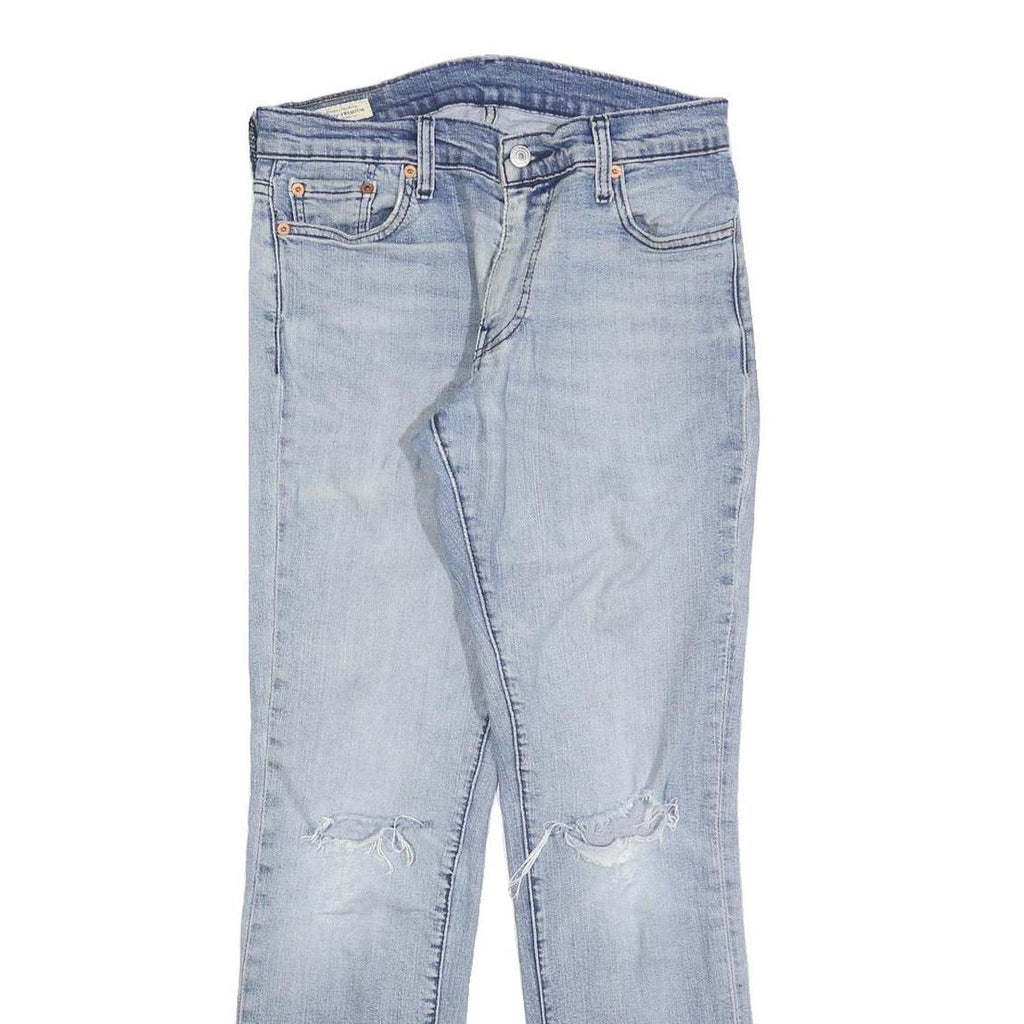 LEVI'S 511 Big E Mens Jeans Blue Slim Skinny Denim Light W32 L30 Distressed