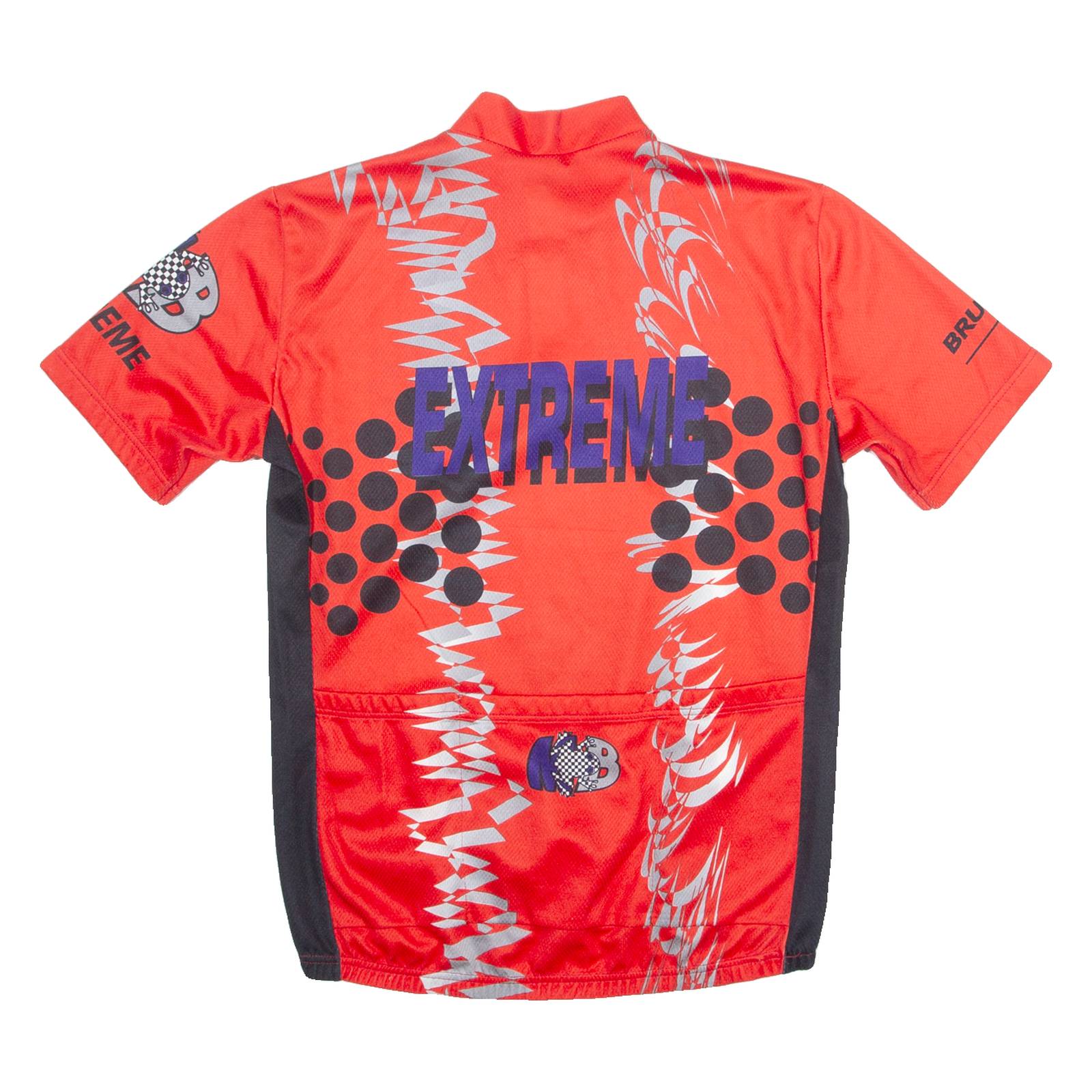 BRUNEX Cycling Mens Jersey Red 90s 1/4 Zip S
