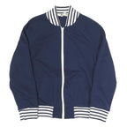 KORET OF CALIFORNIA Mens Navy Blue Jacket S Polyester Blend Classic Zip Casual