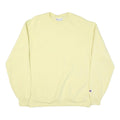 CHAMPION Mens Yellow Crew Neck L Cotton Blend Casual Sweatshirt