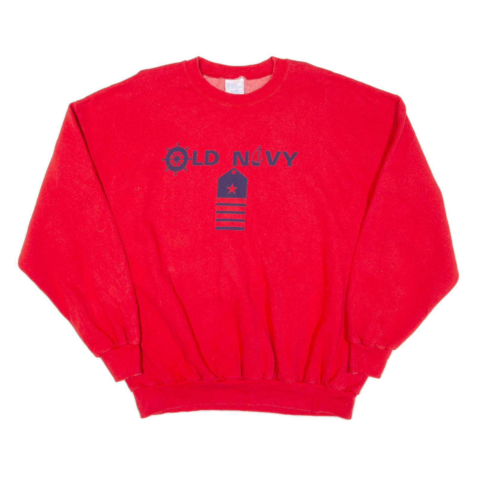 PREMIER SPORTS WEAR Old Navy Mens Sweatshirt Red 90s 2XL