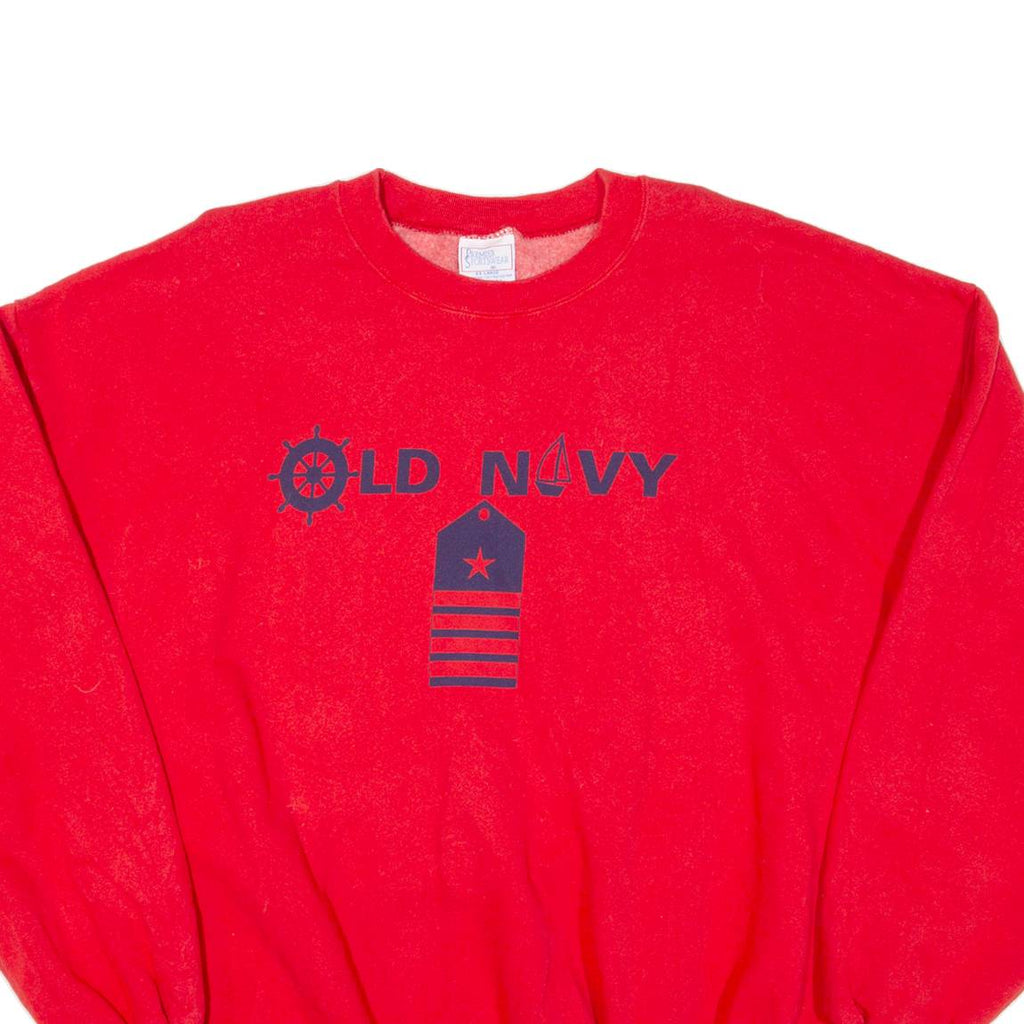 PREMIER SPORTS WEAR Old Navy Mens Sweatshirt Red 90s 2XL