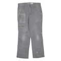 CARHARTT Womens Cotton Blend Grey Regular Straight Trousers W32 L30 Workwear